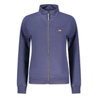 Blue Cotton Women Sweatshirt