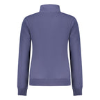 Blue Cotton Women Sweatshirt