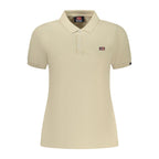 Beige Cotton Womens Polo