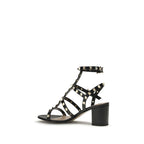 Black Calf Leather Bos Taurus Strap-On Sandals
