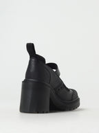 Black Leather Platform Pumps