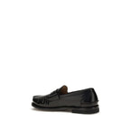 Black Calf Leather Bos Taurus Slip-On Loafers