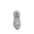 Silver Nylon Athletic Sneakers