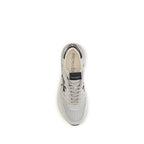 White Polyester Low Top Sneakers