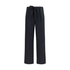 Black Viscose Casual Pants