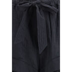 Black Viscose Bermuda Shorts