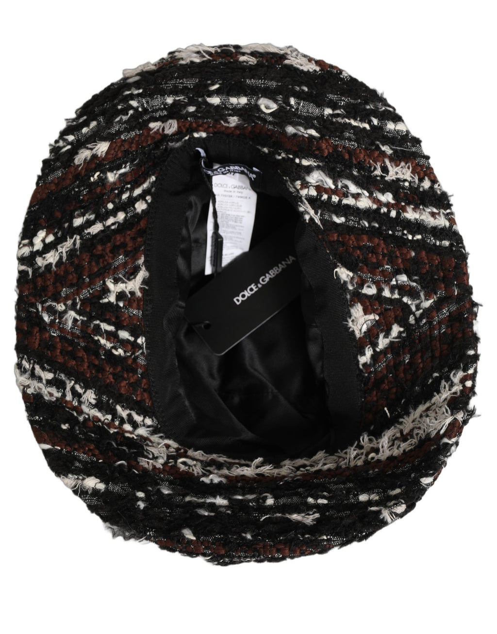Women Multicolor Acrylic Tweed Bucket Capello Hat
