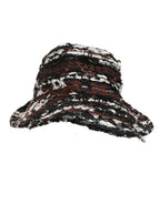 Women Multicolor Acrylic Tweed Bucket Capello Hat