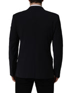 Black Wool Single Breasted Men Blazer Jacket