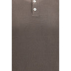 Brown Cotton Polo Shirt