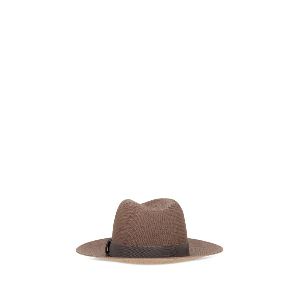 Brown Raffia Fedora