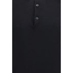 Black Cotton Polo Shirt