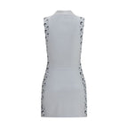 White Polyamide Casual Dress