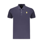 Blue Cotton Men's Polo Shirt