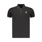 Black Cotton Mens Polo