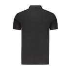 Black Cotton Mens Polo