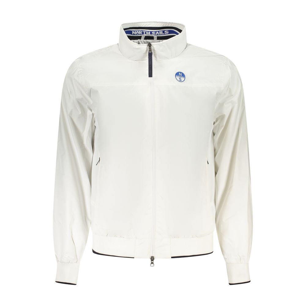White Polyester Men's Jacket