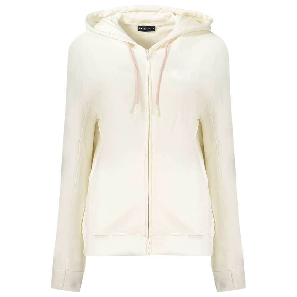 White Cotton Womens Sweatshirt