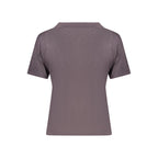 Gray Viscose Women T-Shirt