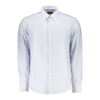 Azzurro Cotton Men Shirt with Long Sleeves and Button-Down Collar
