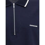 Blue Cotton Polo Shirt