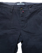 Navy Blue Skinny Chino Mid Waist Men Pants