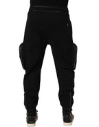 Black Mid Waist Cargo Jogger Sweatpants Pants