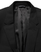 Black Wool Slim Fit Formal 2 Piece Men Suit