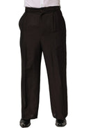 Brown Linen Straight Men Dress Trouser Pants