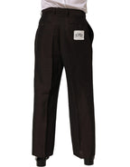 Brown Linen Straight Men Dress Trouser Pants