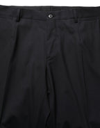 Black Wool Tapered Leg Dress Trouser Pants