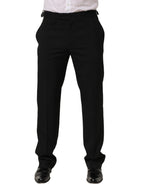 Black Tapered Leg Men Dress Trouser Pants