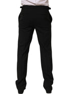 Black Tapered Leg Men Dress Trouser Pants