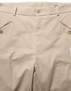 Beige Re-Editon Mid Waist Tapered Men Pants