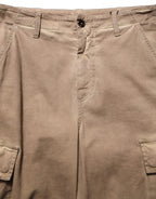 Brown Mid Waist Cargo Straight Trouser Pants