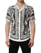 Black White Logo Bandana Short Sleeves Shirt