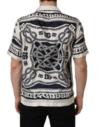 Black White Logo Bandana Short Sleeves Shirt