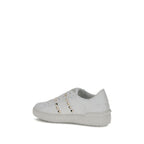 White Calf Leather Bos Taurus Sneakers