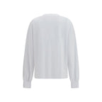 White Cotton Long Sleeve T-Shirt