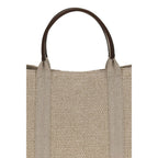 Beige Fabric Shoulder Bag