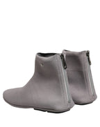 Gray Stretch Mesh Men Ankle Boots Shoes