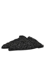 Black Mules Slides Slippers Men Flats Shoes