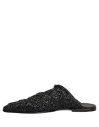 Black Mules Slides Slippers Men Flats Shoes