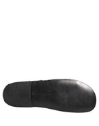 Black Fabric Woven Slides Sandals Flats Shoes