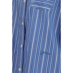 Blue Cotton Pattern Shirt