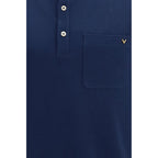 Blue Cotton Polo Shirt