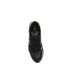 Black Polyester Athletic Sneakers