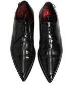 Black Leather Men Derby Dress Formal Shoes