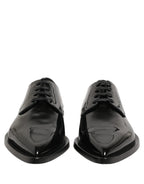 Black Leather Men Derby Dress Formal Shoes