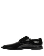 Black Leather Men Derby Dress Formal Shoes